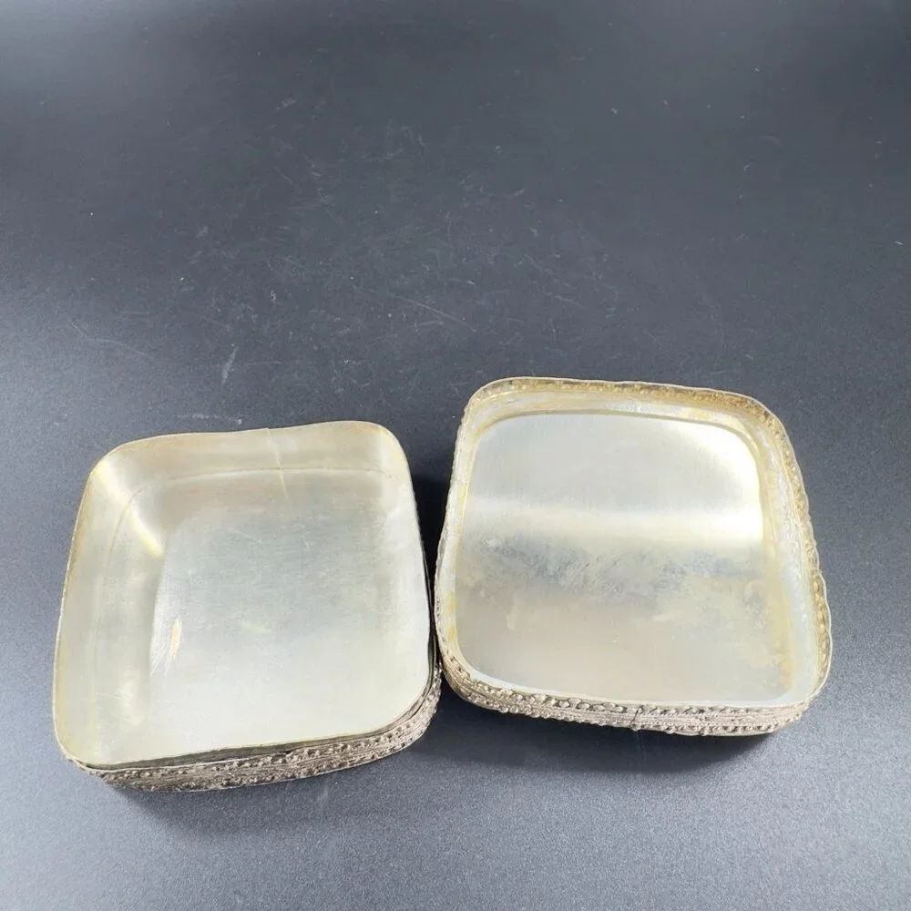 Trinket Box Holder vintage silver